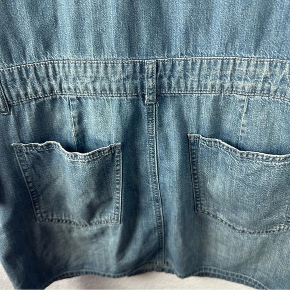 Current/Elliot The Whitney 100% Cotton Patchwork Denim Shirtdress Size 3 (US 8) - Picture 7 of 9